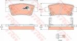 TRW GDB3446 Колодки задние HONDA CR-V 07- (43022SWWG02)