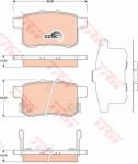 TRW GDB3482 Колодки задние HONDA ACCORD 08- (43022TL1G01)