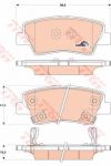 TRW GDB3494 Колодки задние HYUNDAI Solaris HATCHBACK/Sonata 08->/KIA Soul (583022KA10)