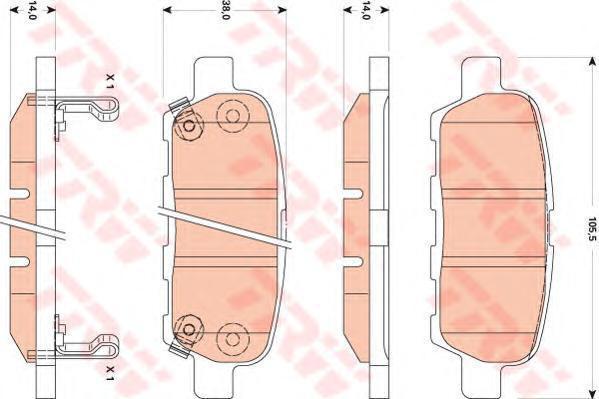 TRW GDB3507 Колодки задние NISSAN/RENAULT/INFINITI