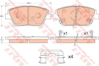 TRW GDB3540 Колодки передние KIA OPTIMA 2.0 GDB3540