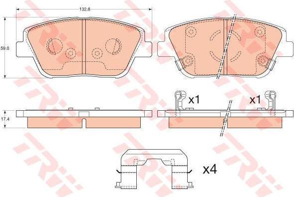 TRW GDB3540 Колодки передние KIA OPTIMA 2.0 GDB3540