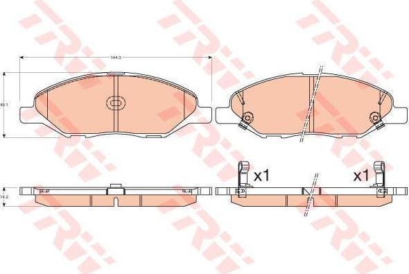 TRW GDB3577 Gdb3577 колодки дисковые передние nissan tiida 1.61.81.5d 07