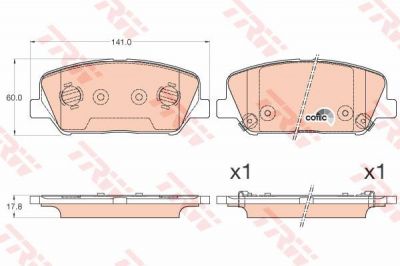 TRW GDB3582 колодки торм.пер. Hyundai i30/Kia Ceed 13-