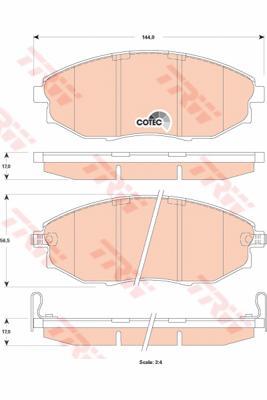 TRW GDB4179 Колодки передние CHEVROLET Epica 06- (96952179)