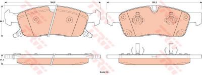 TRW GDB4604 Колодки тормозные JEEP GRAND CHEROKEE IV 10- передние (68052370AA)