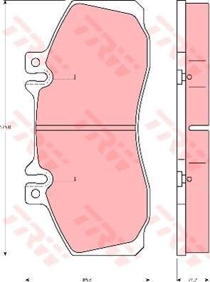 TRW GDB5050 Колодки передние MERCEDES T2/LN1 508D-814D 86-94/VARIO 512-81 (6704202820)