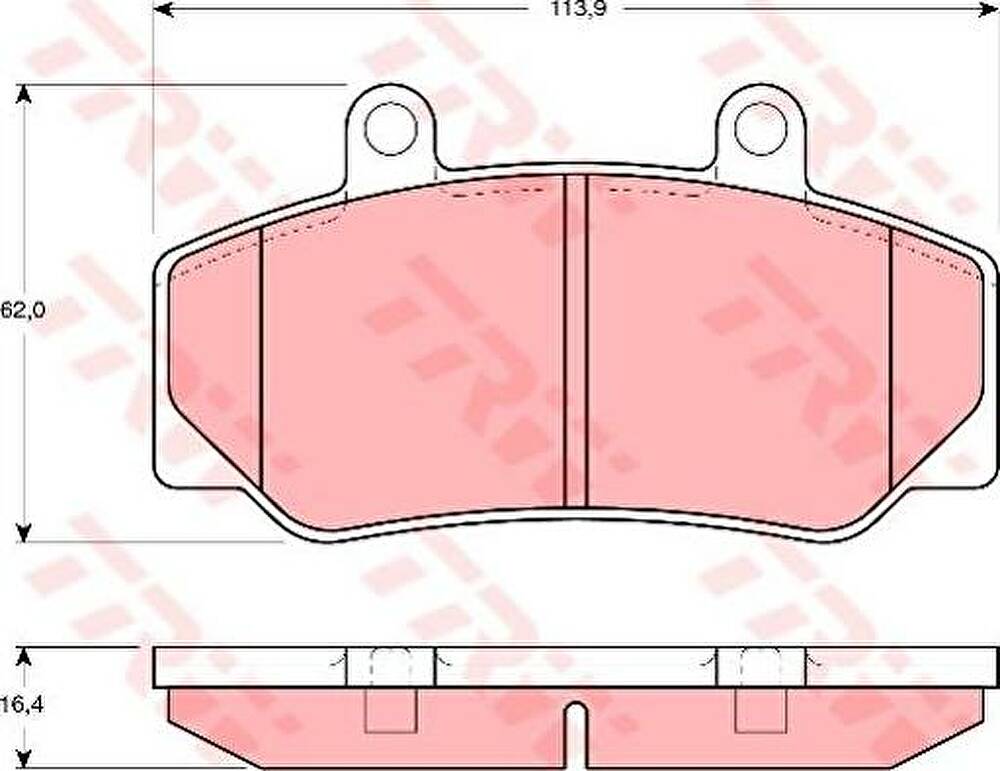 TRW GDB970 Колодки тормозные VOLVO 740/760/940/960 82-96 передние (2711794)