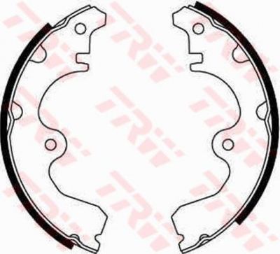 TRW GS8243 комплект тормозных колодок на TOYOTA STARLET (_P7_)