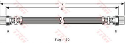 TRW PHA358 /Lucas Шланг тормозной задний CITROEN Berlingo I/PEUGEOT Partner I 96-08/L=280mm
