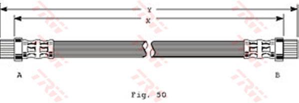 TRW PHA358 /Lucas Шланг тормозной задний CITROEN Berlingo I/PEUGEOT Partner I 96-08/L=280mm