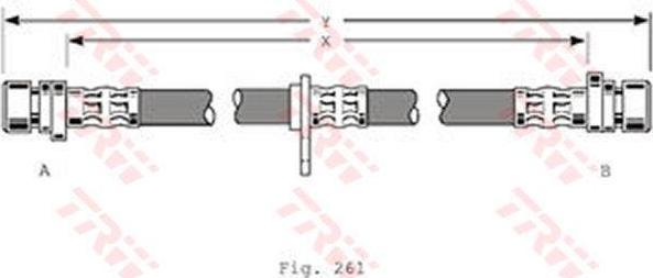TRW PHA367 тормозной шланг на ROVER 600 (RH)