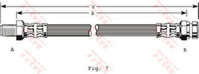 TRW PHB114 тормозной шланг на NISSAN DATSUN 160 J (710, A10)