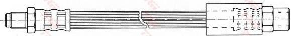 TRW PHB319 Шланг тормозной задний AUDI 80(B4)/100(44)/(C4)/A4(B5) /L=242mm