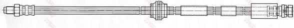 TRW PHB434 Шланг тормозной Ford Mondeo III JAGUAR X-TYPE m10x1 477mm (1444730)