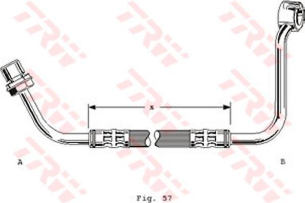 TRW PHD231 тормозной шланг на FORD TRANSIT c бортовой платформой/ходовая часть (V_ _)