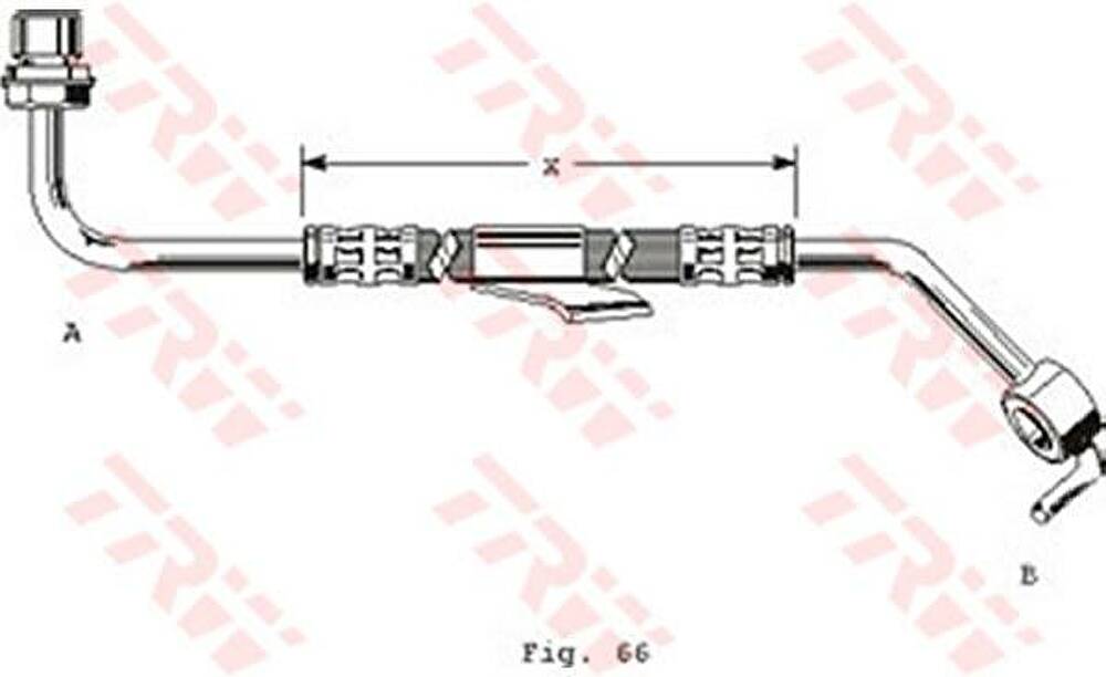 TRW PHD249 PHD249_=852574=16.21154 [6577424] !шланг торм. пер. л. Ford Transit 1.6-2.9/2.5TD 91> L=575