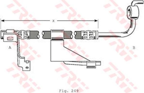 TRW PHD364 тормозной шланг на FORD ESCORT VII (GAL, AAL, ABL)