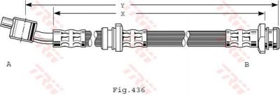 TRW PHD480 Тормозной шланг пер. L [487mm]