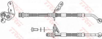 TRW PHD7085 тормозной шланг на HONDA CIVIC VI купе (EJ, EM1)