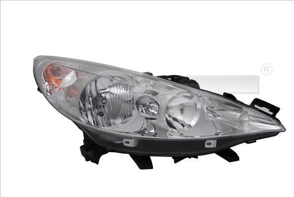 TYC 20-1059-00-21 основная фара на PEUGEOT 207 (WA_, WC_)