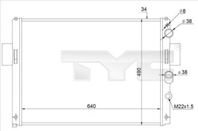 TYC 715-0003-R радиатор, охлаждение двигателя на IVECO DAILY II фургон/универсал