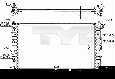 TYC 725-0004-R радиатор, охлаждение двигателя на OPEL VECTRA B универсал (31_)
