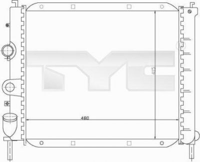 TYC 728-0008-R радиатор, охлаждение двигателя на RENAULT CLIO II (BB0/1/2_, CB0/1/2_)