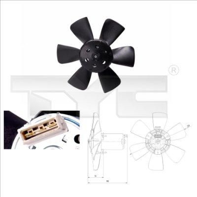 TYC 831-0011 вентилятор, охлаждение двигателя на SEAT TOLEDO I (1L)
