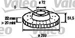 Valeo 186103 тормозной диск на ALFA ROMEO 75 (162B)