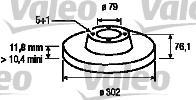 Valeo 186124 тормозной диск на 5 Touring (E34)