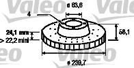 Valeo 186159 тормозной диск на FORD ESCORT III (GAA)