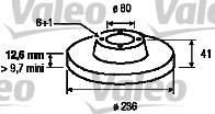 Valeo 186187 тормозной диск на OPEL ASCONA C Наклонная задняя часть (84_, 89_)