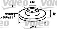 Valeo 186258 тормозной диск на VOLVO 460 L (464)
