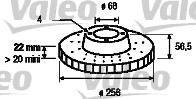 Valeo 186267 тормозной диск на AUDI 80 (8C, B4)