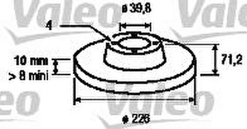 Valeo 186288 тормозной диск на VW PASSAT Variant (3A5, 35I)