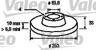 Valeo 186425 тормозной диск на FORD FOCUS седан (DFW)