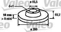 Valeo 186497 тормозной диск на SAAB 900 II купе