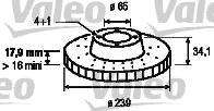 Valeo 186523 тормозной диск на VW LUPO (6X1, 6E1)