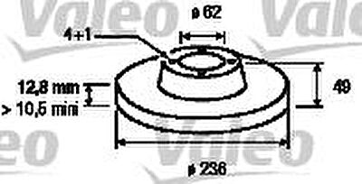 Valeo 186714 тормозной диск на SKODA FAVORIT Forman (785)