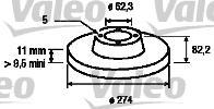 Valeo 186718 тормозной диск на RENAULT LAGUNA II (BG0/1_)