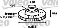 Valeo 186744 тормозной диск на FIAT PANDA Van (169)