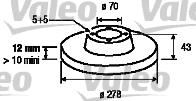 Valeo 197098 тормозной диск на ALFA ROMEO 159 (939)