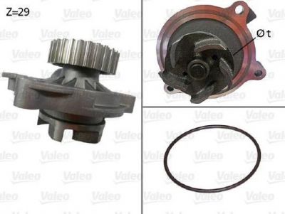 Valeo 506336 водяной насос на AUDI 80 (8C, B4)