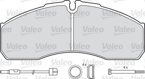 Valeo 541663 комплект тормозных колодок, дисковый тормоз на NISSAN ATLEON