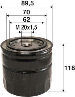 Valeo 586035 масляный фильтр на PEUGEOT BOXER автобус (230P)