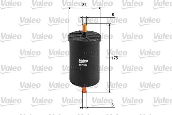 Valeo 587022 топливный фильтр на VW GOLF IV (1J1)