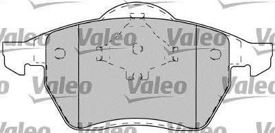 VALEO Колодки торм. пер. AUDIA6/Passat B5 98-06 (4B0698151H, 598483)