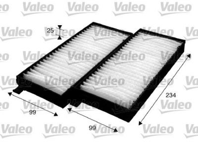VALEO Фильтр салон. Ssang Actyon 2.0,2.3 XDI/XDI 4WD 05- /Ssang Kyron 2.0,2.7 Xdi 05- (715624)