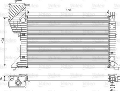 Valeo 730229 радиатор, охлаждение двигателя на MERCEDES-BENZ SPRINTER 2-t фургон (901, 902)